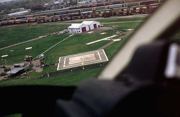  A heliport at Niagara Falls, Ontario, Canada. 